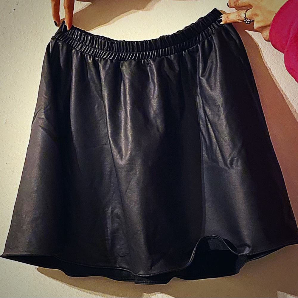 Black pleather skirt